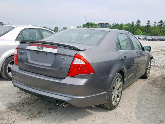 3FAHP0JA9BR339368 - 2011 FORD FUSION SEL GRAY photo 4