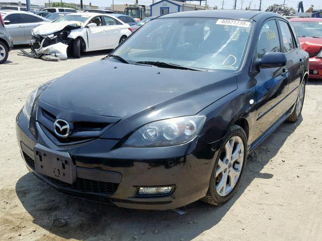 JM1BK344471706197 - 2007 MAZDA 3 HATCHBAC BLACK photo 2