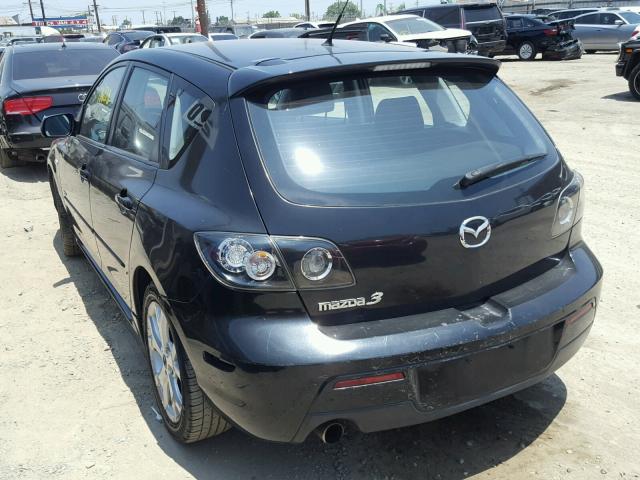 JM1BK344471706197 - 2007 MAZDA 3 HATCHBAC BLACK photo 3