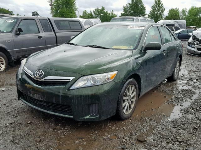 4T1BB3EK5BU142463 - 2011 TOYOTA CAMRY HYBR BLUE photo 2