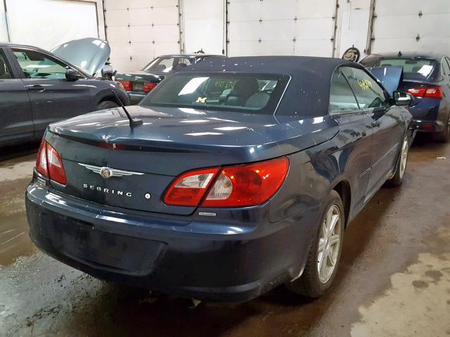 1C3LC55R38N247587 - 2008 CHRYSLER SEBRING TO BLUE photo 4