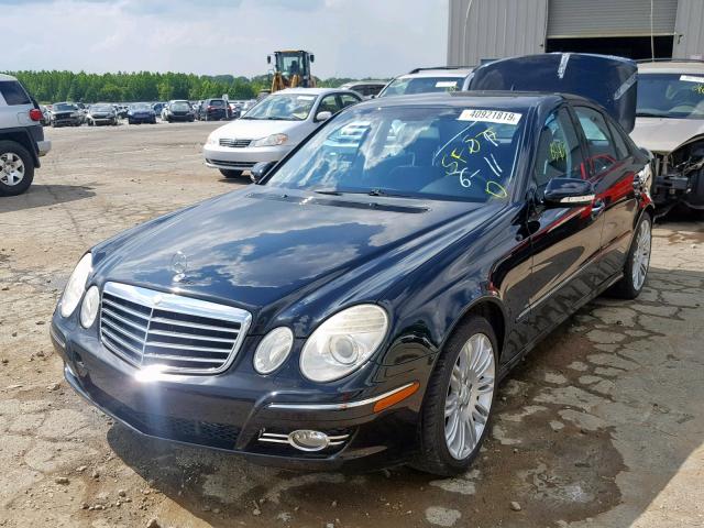 WDBUF72X37B098196 - 2007 MERCEDES-BENZ E 550 BLACK photo 2