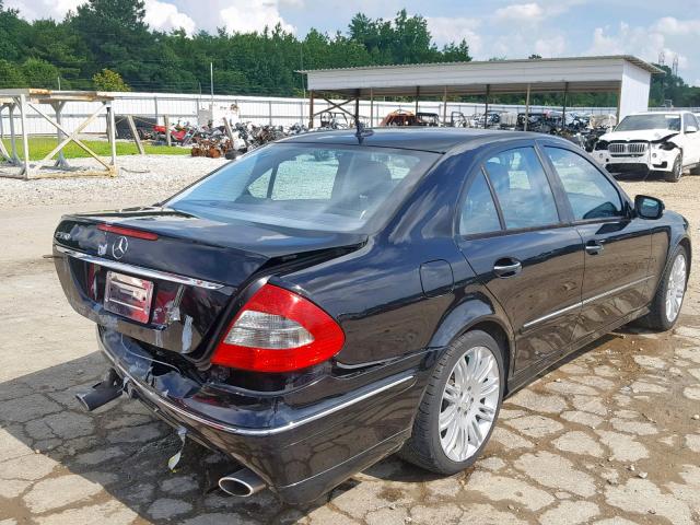 WDBUF72X37B098196 - 2007 MERCEDES-BENZ E 550 BLACK photo 4