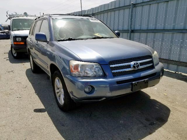 JTEEW21A770036345 - 2007 TOYOTA HIGHLANDER BLUE photo 1