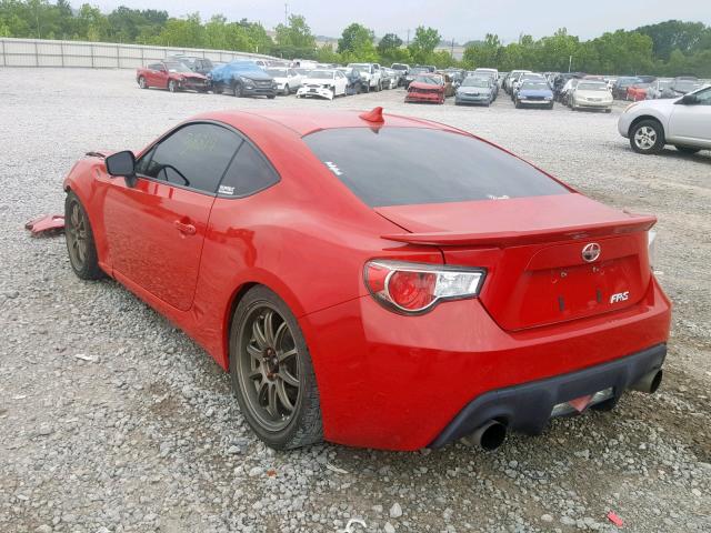 JF1ZNAA14E9703776 - 2014 TOYOTA SCION FR-S RED photo 3