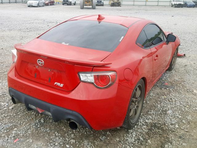 JF1ZNAA14E9703776 - 2014 TOYOTA SCION FR-S RED photo 4