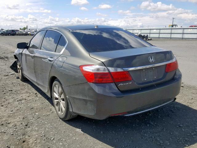 1HGCR2F8XDA064298 - 2013 HONDA ACCORD EXL GRAY photo 3