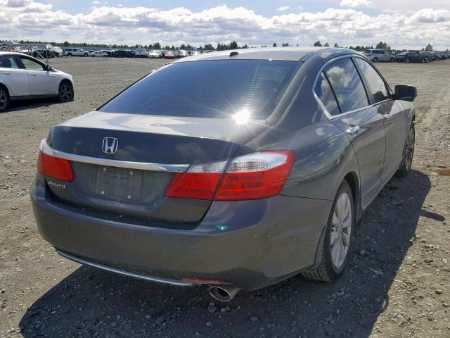 1HGCR2F8XDA064298 - 2013 HONDA ACCORD EXL GRAY photo 4