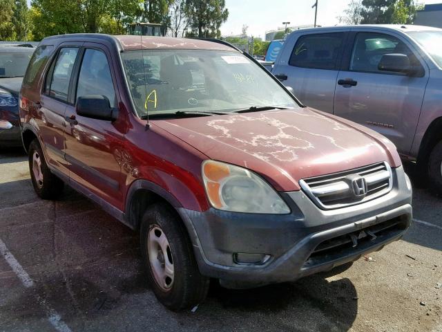 JHLRD68443C016892 - 2003 HONDA CR-V LX BURGUNDY photo 1