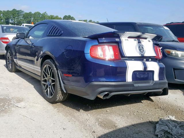 1ZVBP8JS8B5153635 - 2011 FORD MUSTANG SH BLUE photo 3