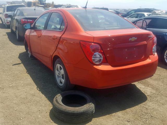 1G1JA5SH4D4157118 - 2013 CHEVROLET SONIC LS 橙色 照片 3