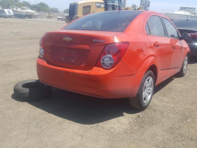 1G1JA5SH4D4157118 - 2013 CHEVROLET SONIC LS 橙色 照片 4