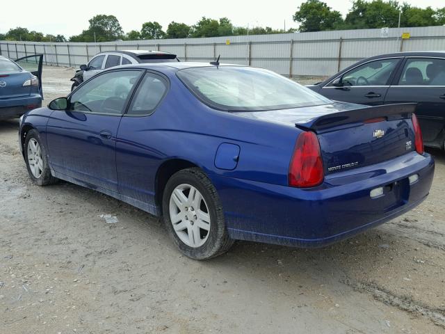 2G1WK16K279118255 - 2007 CHEVROLET MONTE CARL BLUE photo 3