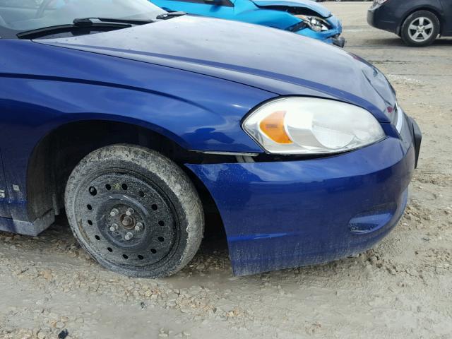 2G1WK16K279118255 - 2007 CHEVROLET MONTE CARL BLUE photo 9