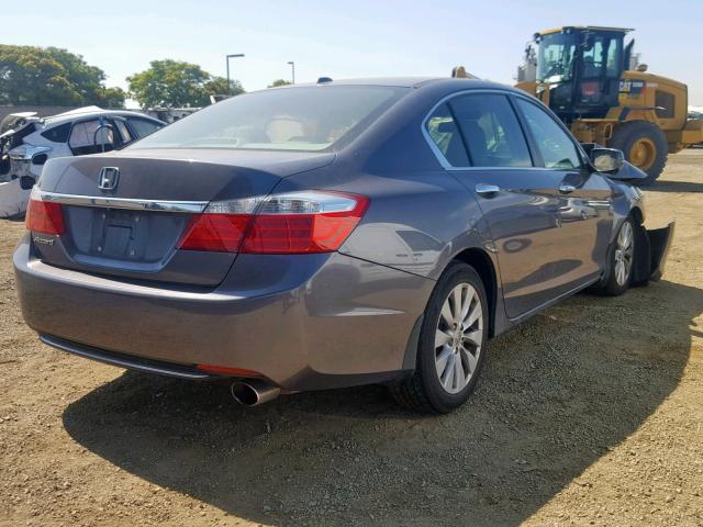 1HGCR2F82EA097345 - 2014 HONDA ACCORD EXL GRAY photo 4