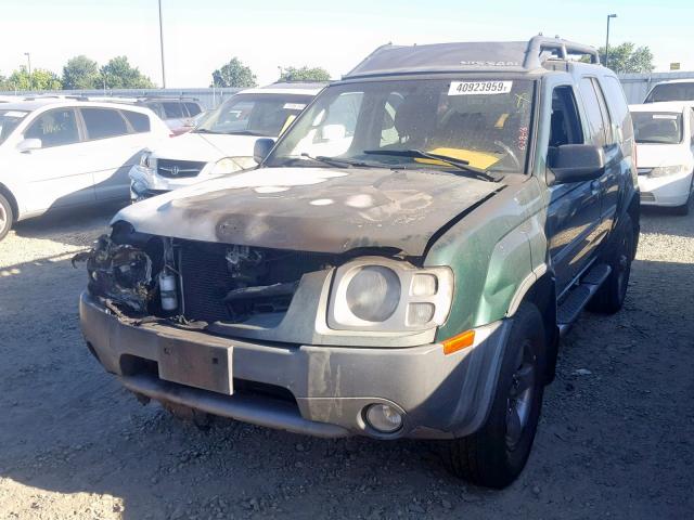 5N1ED28TX2C543518 - 2002 NISSAN XTERRA XE GREEN photo 2