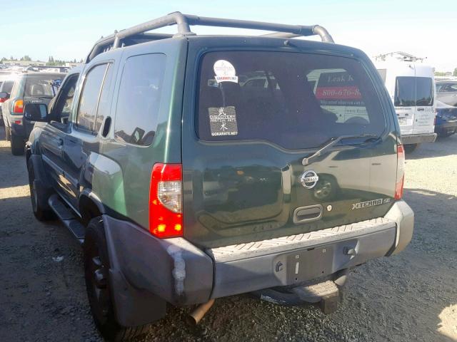 5N1ED28TX2C543518 - 2002 NISSAN XTERRA XE GREEN photo 3