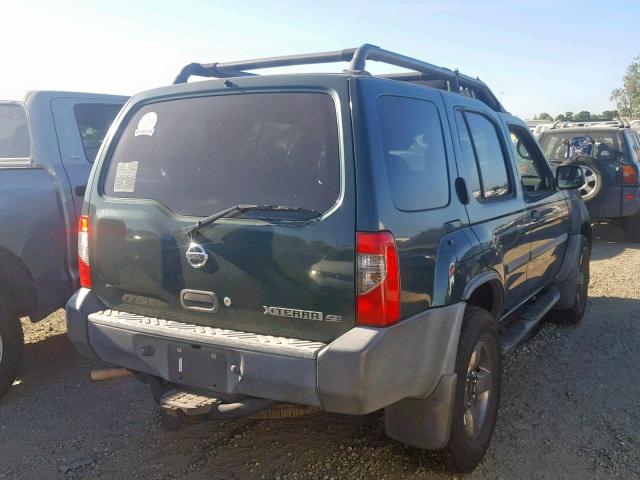 5N1ED28TX2C543518 - 2002 NISSAN XTERRA XE GREEN photo 4