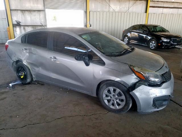 KNADM4A36F6504772 - 2015 KIA RIO LX SILVER photo 1