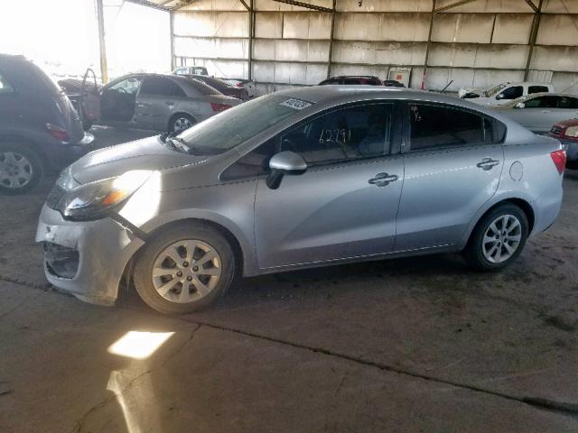 KNADM4A36F6504772 - 2015 KIA RIO LX SILVER photo 2