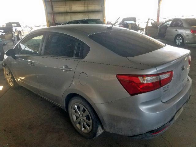 KNADM4A36F6504772 - 2015 KIA RIO LX SILVER photo 3