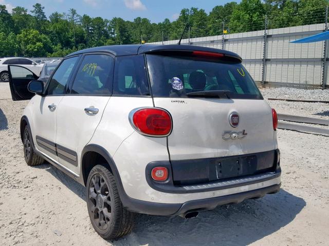 ZFBCFADH8FZ033272 - 2015 FIAT 500L TREKK WHITE photo 3