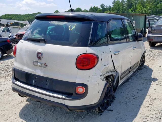 ZFBCFADH8FZ033272 - 2015 FIAT 500L TREKK WHITE photo 4