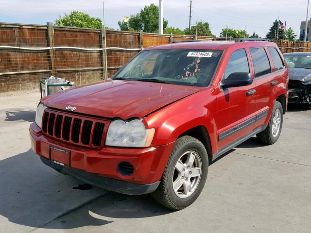 1J4GR48K75C641406 - 2005 JEEP GRAND CHER RED photo 2