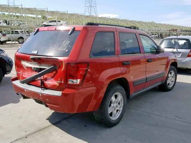 1J4GR48K75C641406 - 2005 JEEP GRAND CHER RED photo 4