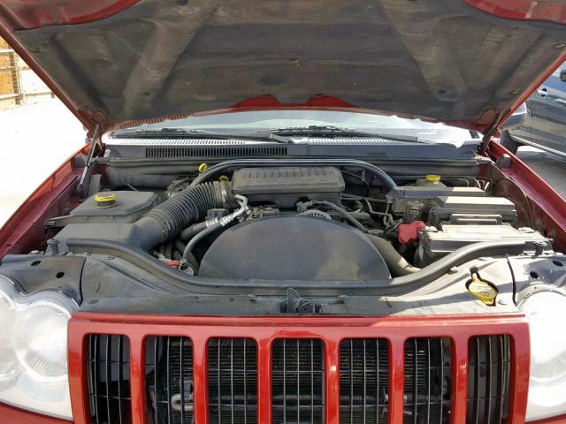 1J4GR48K75C641406 - 2005 JEEP GRAND CHER RED photo 7