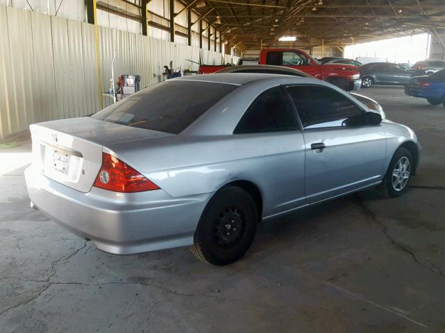 1HGEM21154L069575 - 2004 HONDA CIVIC DX V SILVER photo 4