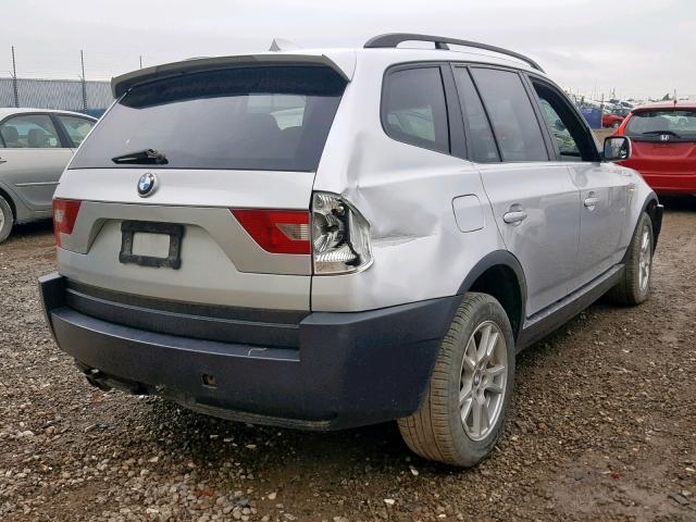 WBXPA73485WC45870 - 2005 BMW X3 2.5I SILVER photo 4