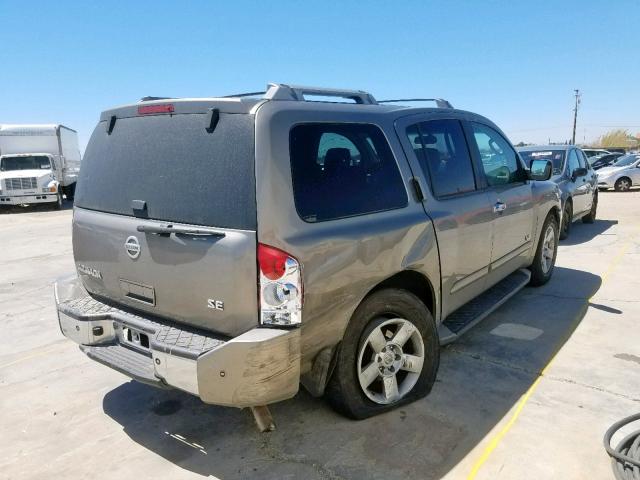 5N1AA08A67N720054 - 2007 NISSAN ARMADA SE CREAM photo 4