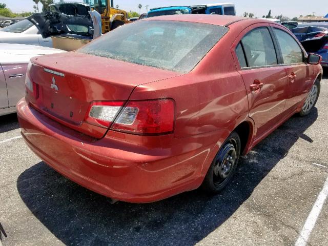 4A32B2FF8BE011907 - 2011 MITSUBISHI GALANT FE BURGUNDY photo 4