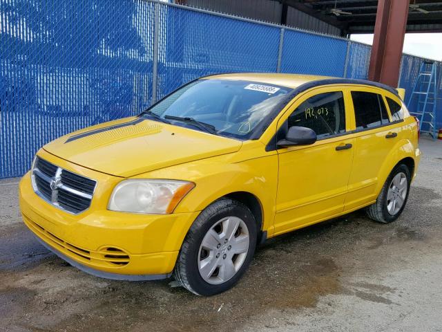 1B3HB48B07D528524 - 2007 DODGE CALIBER SX YELLOW photo 2