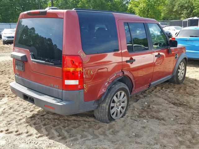 SALAE25486A397224 - 2006 LAND ROVER LR3 SE RED photo 4