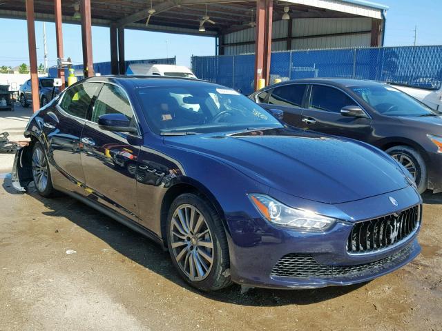 ZAM57XSA8H1211433 - 2017 MASERATI GHIBLI BLUE photo 1