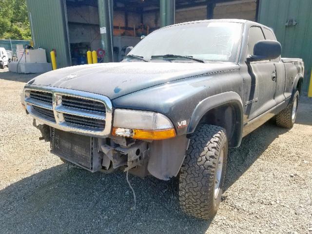 1B7GG22Y0WS597429 - 1998 DODGE DAKOTA GREEN photo 2