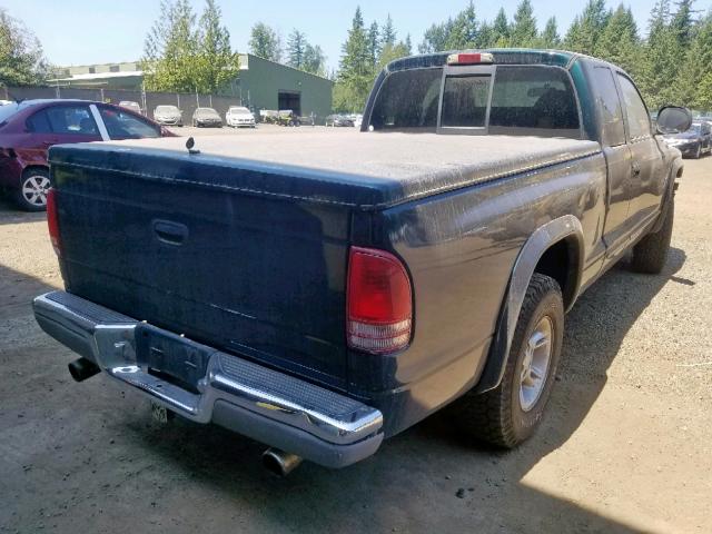 1B7GG22Y0WS597429 - 1998 DODGE DAKOTA GREEN photo 4