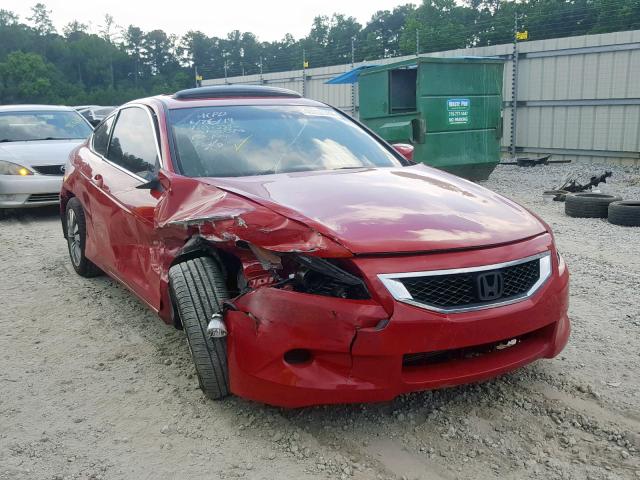 1HGCS12869A002330 - 2009 HONDA ACCORD EXL RED photo 1