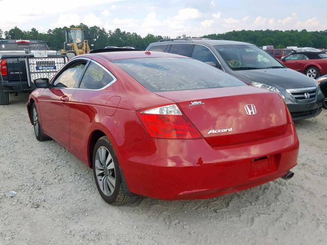 1HGCS12869A002330 - 2009 HONDA ACCORD EXL RED photo 3