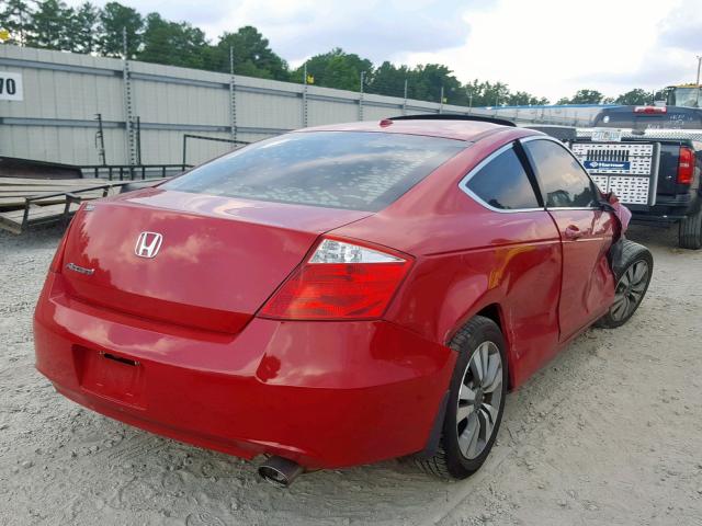 1HGCS12869A002330 - 2009 HONDA ACCORD EXL RED photo 4