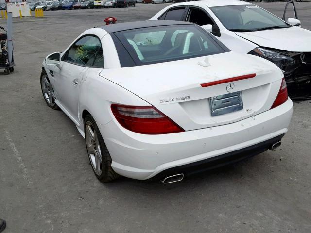 WDDPK5HA2FF103810 - 2015 MERCEDES-BENZ SLK 350 WHITE photo 3