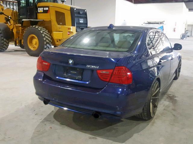WBAPM5C52BE435418 - 2011 BMW 335 I BLUE photo 4