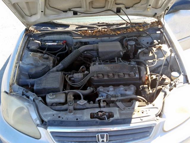 2HGEJ6618YH548990 - 2000 HONDA CIVIC BASE SILVER photo 7