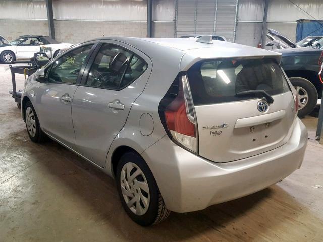 JTDKDTB32F1580201 - 2015 TOYOTA PRIUS C SILVER photo 3