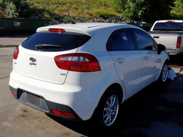 KNADM5A33C6052412 - 2012 KIA RIO LX WHITE photo 4