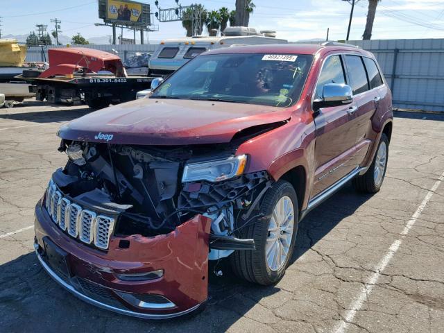 1C4RJEJG3JC212517 - 2018 JEEP GRAND CHER RED photo 2