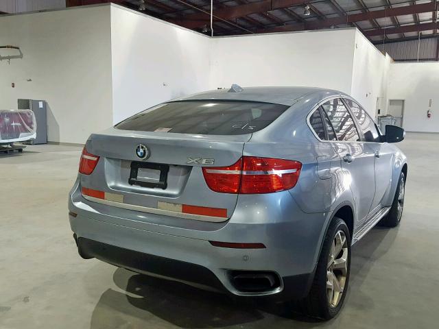 5UXFH0C59BLC66498 - 2011 BMW X6 HYBRID BLUE photo 4