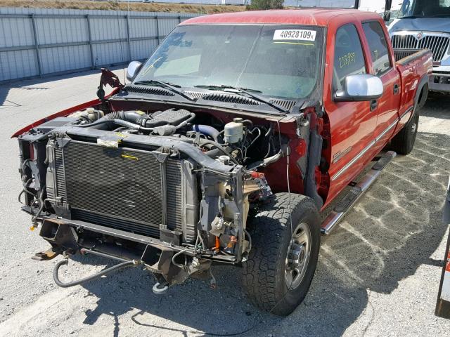 1GTHC23112F222105 - 2002 GMC SIERRA C25 RED photo 2